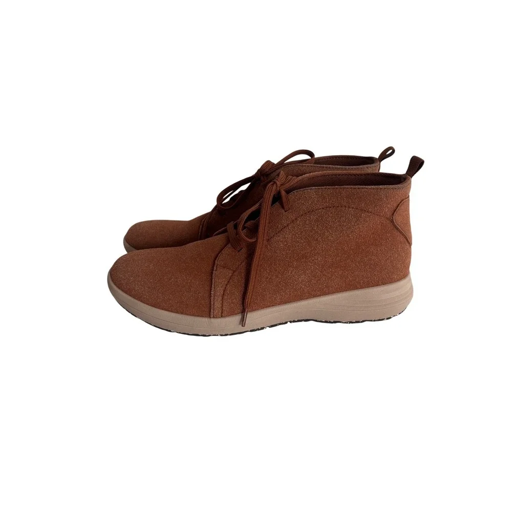 Easy Spirit Sphere Womens 9M Brown Suede‎ Textile Lace Up Ankle Boots 9ESPHERE3